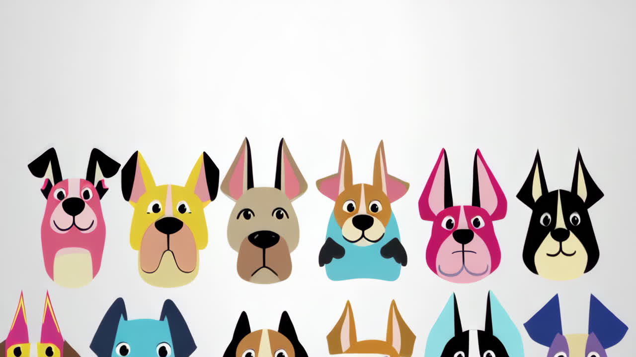 Cartoon Dog Faces and Petting