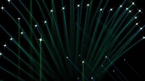animación de fuegos artificiales sobre fondo negro