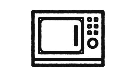 microwave icon animation footage & alpha channel