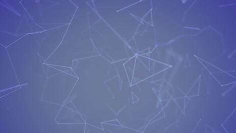 animación digital de la red de conexiones flotando contra un fondo de gradiente azul