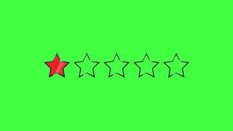 1 star rating green screen background 4k