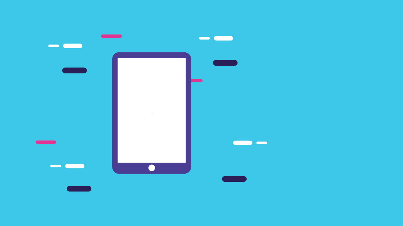 스마트 폰과 트럭으로 물류 서비스 애니메이션