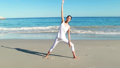 woman performing stretching exercise