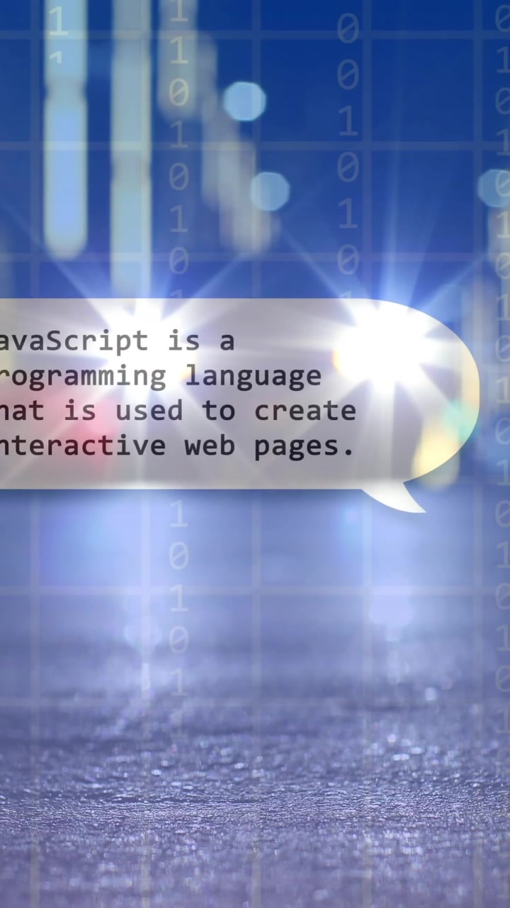 Animation of artificial intelligence chat over cityscape