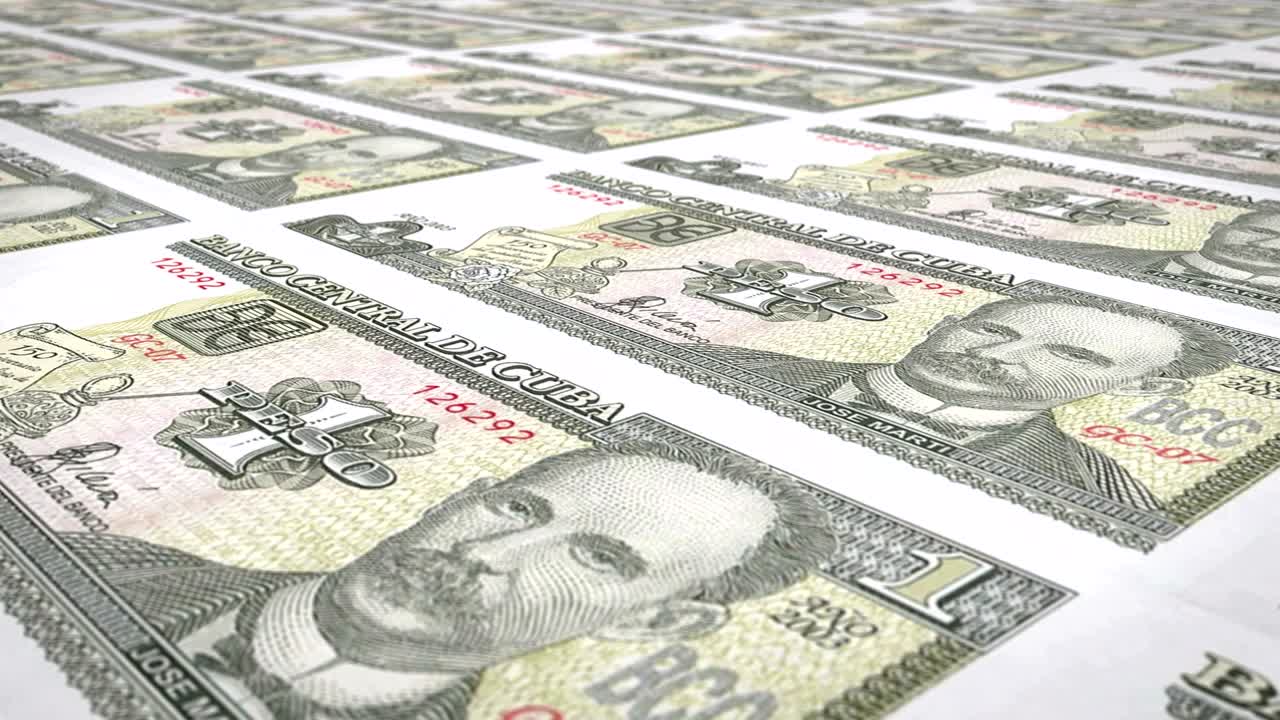 쿠바 페소 1의 지폐, 현금, 루프