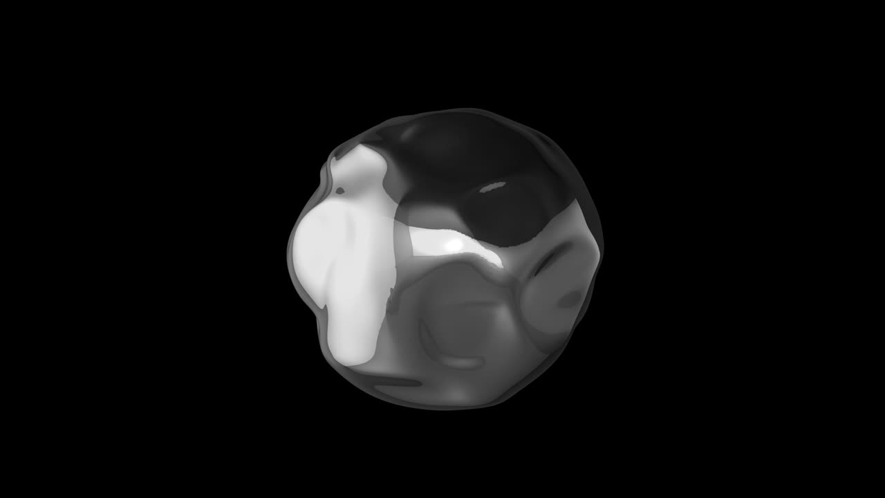 superficie esférica cromática ondulada