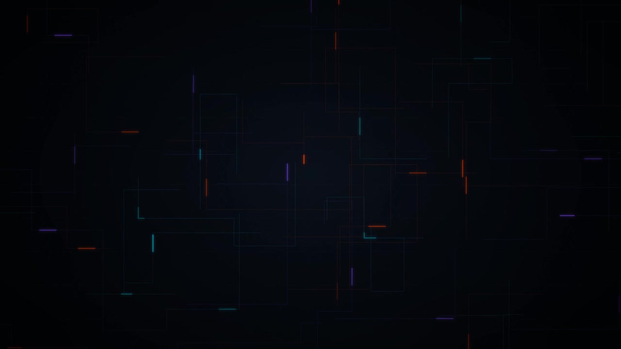 Abstract Digital Grid Background with Moving Colorful Lines