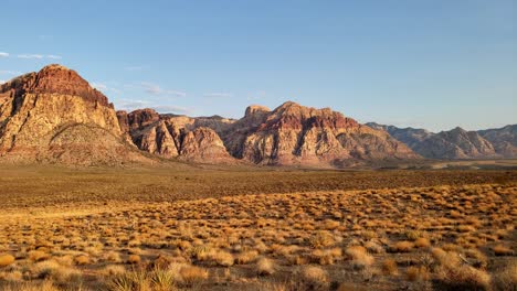 Red-Rock-Canyon-National-Conservation-Area-In-Der-Nähe-Von-Las-Vegas,-Nevada-Und-Morgenpanorama