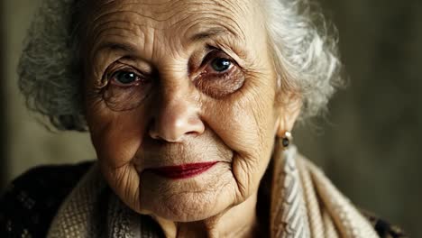 portrait of an elderly woman with a warm smile