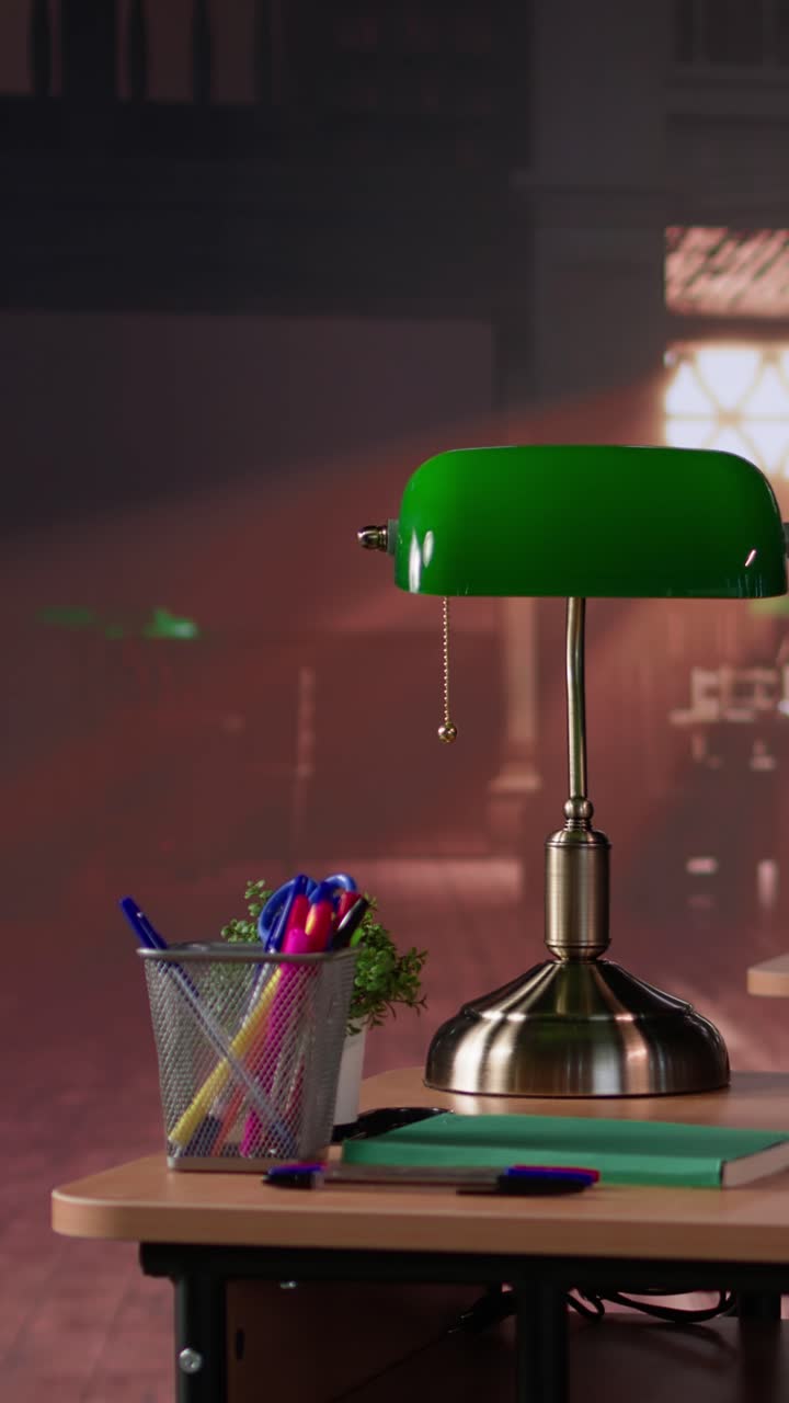 Vertical video empty library with a great research collection at a higher education school