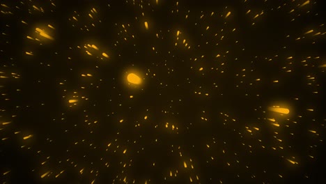 Neon stars racing and zooming through space universe galaxy astronomy 3D animation on gradient background vibrant abstract dynamic digital motion orange