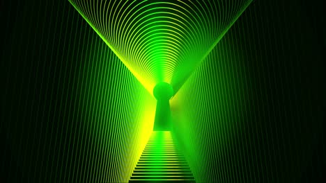 Abstract Neon Green Tunnel