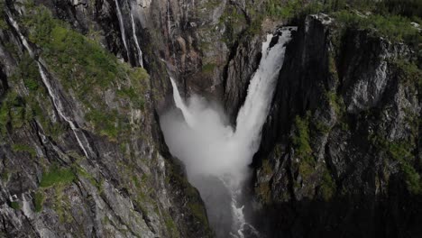 famous vøringsfossen waterfall, norway. hardangervidda national park