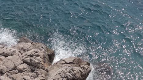 close-view-of-the-Dubrovnik,-Croatia-water-sea