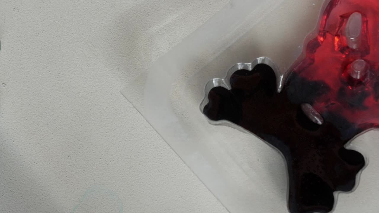 Colorful jellies shaped like skulls for Halloween celebrations