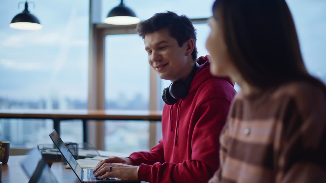 People working in a modern office