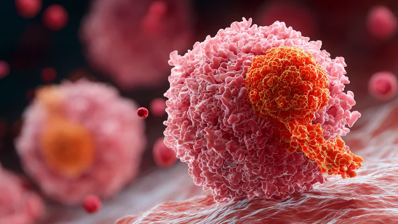 Microscopic View of Cancer Cell Interactions: Analyzing the Complex Dynamics of Tumor Cells Engaging with the Immune System Under High Magnification and Advanced Imaging Techniques