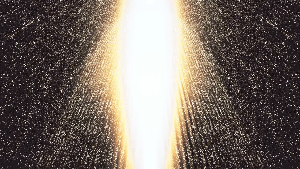 3d 현실적인 애니메이션, 금 입자 배경 루프