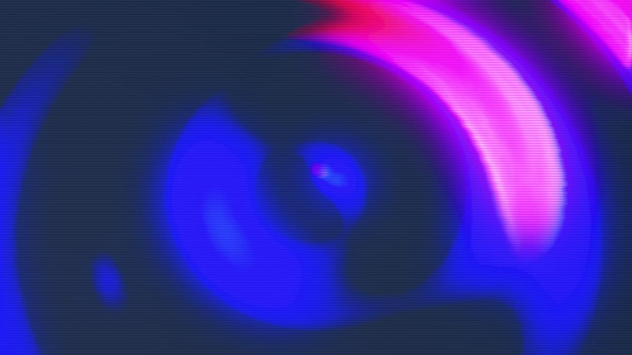 círculos en movimiento en bucle animación digital abstracta en estilo retroonda