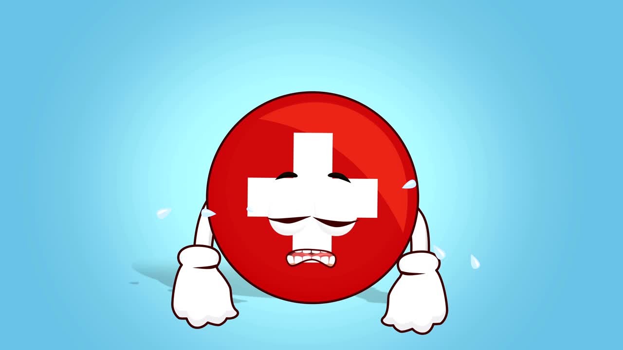 만화 아이콘: 스위스 발 얼굴 애니메이션: 루마 매트와 함께 비명