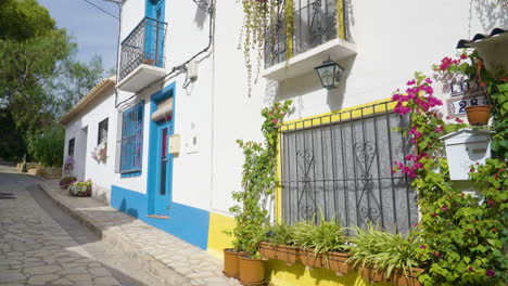 colorful spanish townhouses in a charming village