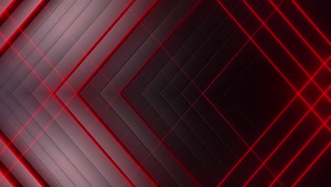 abstract geometric background with red neon lines