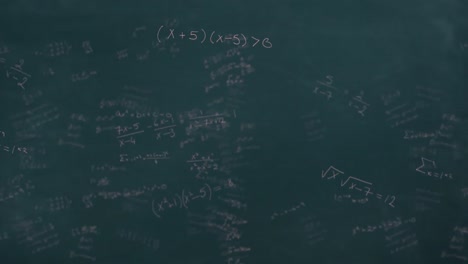 Mathematical-equations-moving-against-black-board