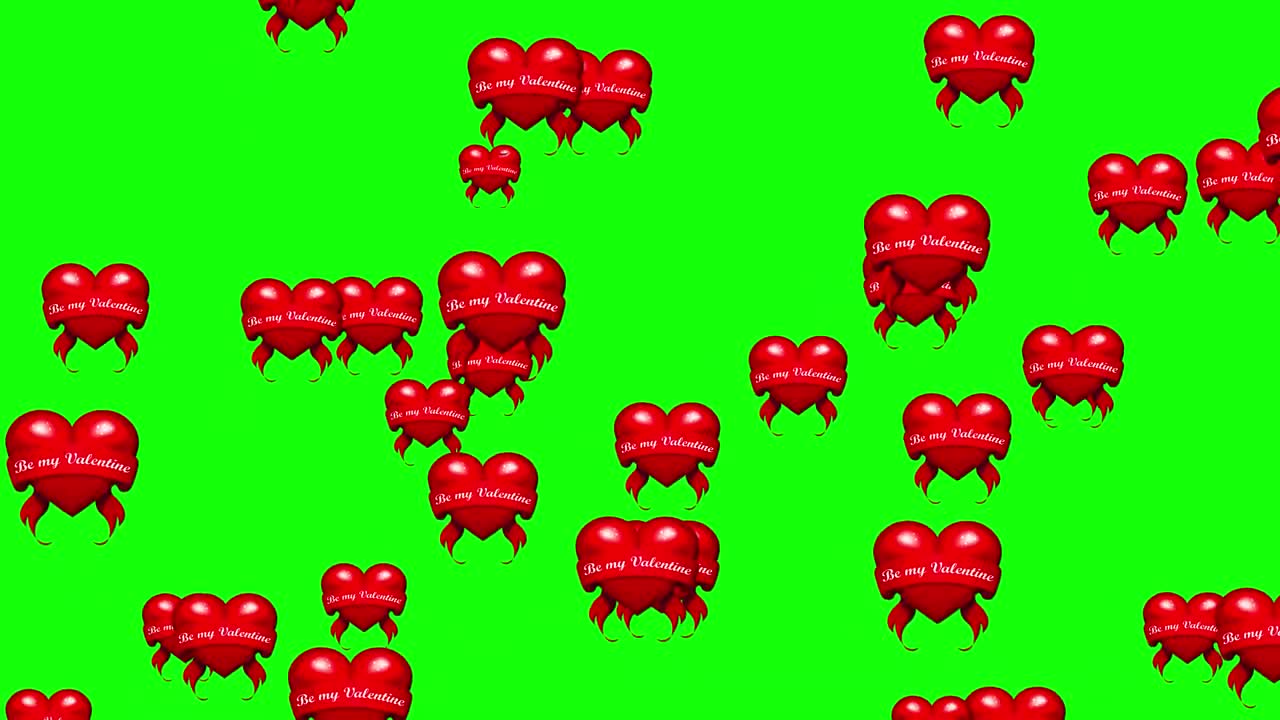 녹색 화면에 사랑 오버레이