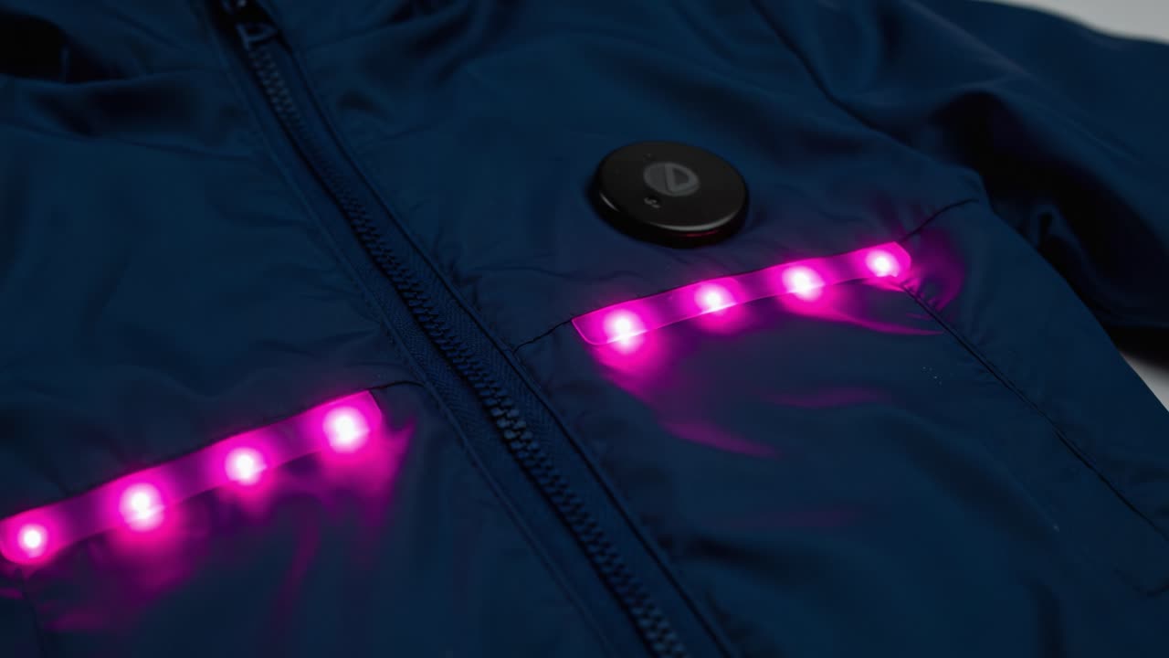 Innovative Smart Jacket Featuring LED Light Technology for Enhanced Visibility and Style in Any Environment
