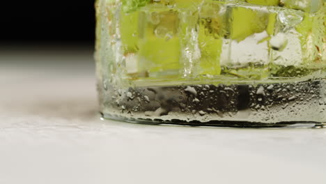 kiwi cocktail in a glass