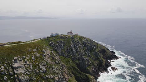 Aerial-view-of-Cabo-Finisterre,-Galicia,-Spain