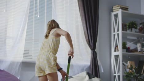 girl cleaning windows