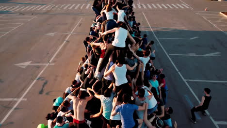 human pyramid performance