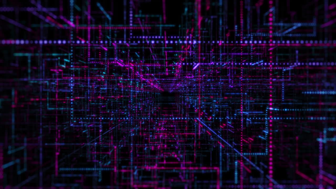 visualización de la red futurista abstracta