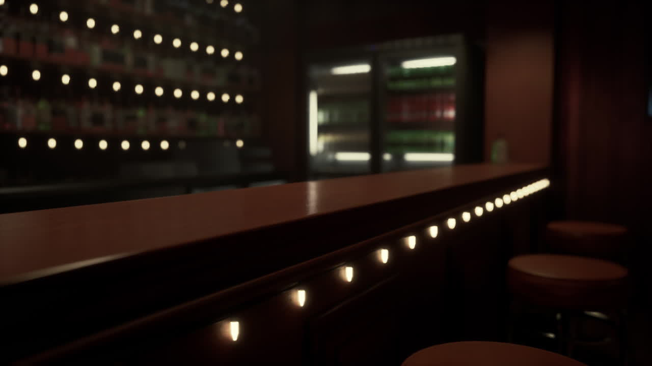 Dark, Cozy Bar Interior