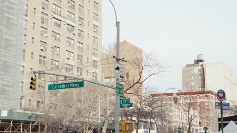 New York City Street Intersection with Construction