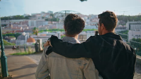 couple enjoying a city view