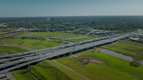 margaret mcdermott bridge and the highway in dallas