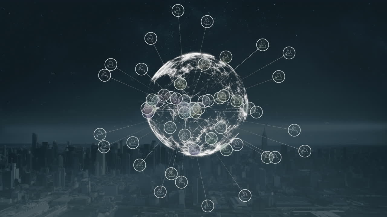 Animation of turning globe