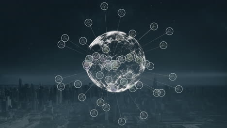 animation of turning globe