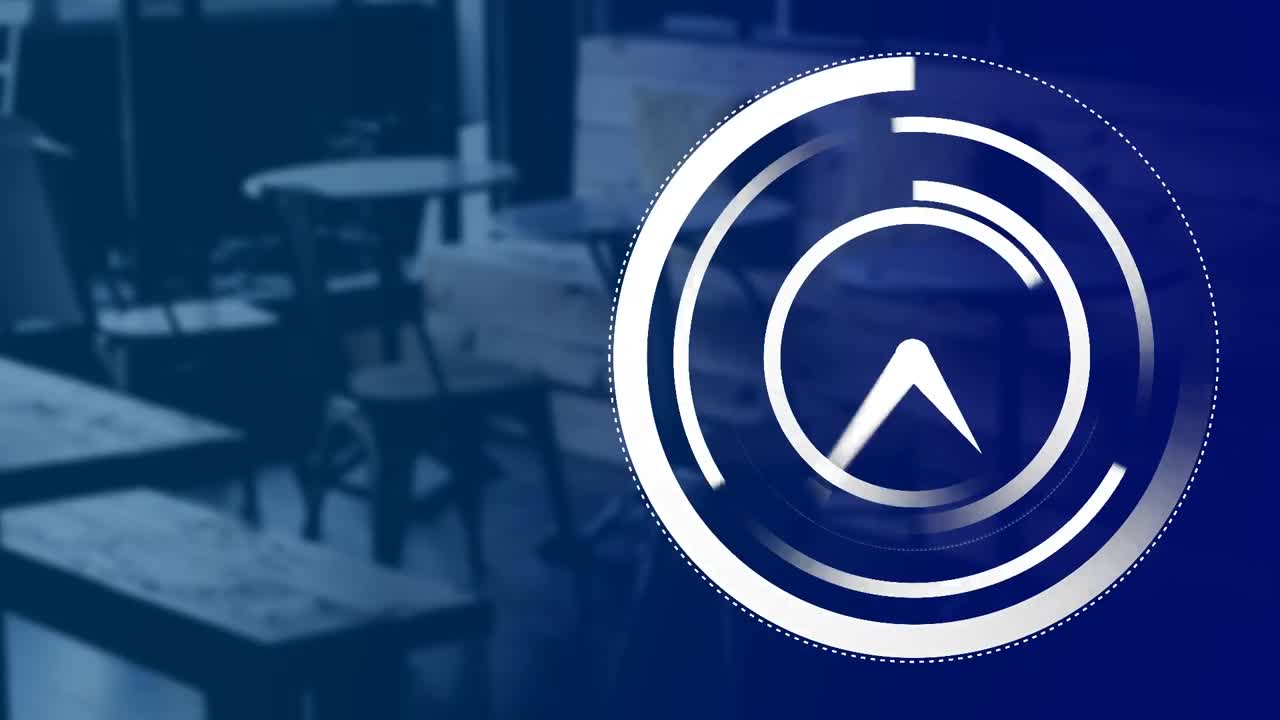 Animation of clock moving over office desks with computers