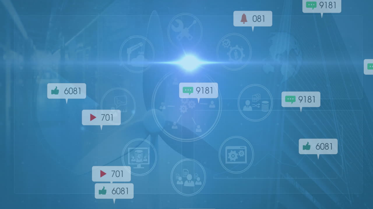 알림 바의 애니메이션, 풍차 위의 서클에서 응용 프로그램 아이콘