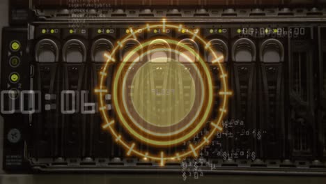 Animation of scope scanning with data processing over server room