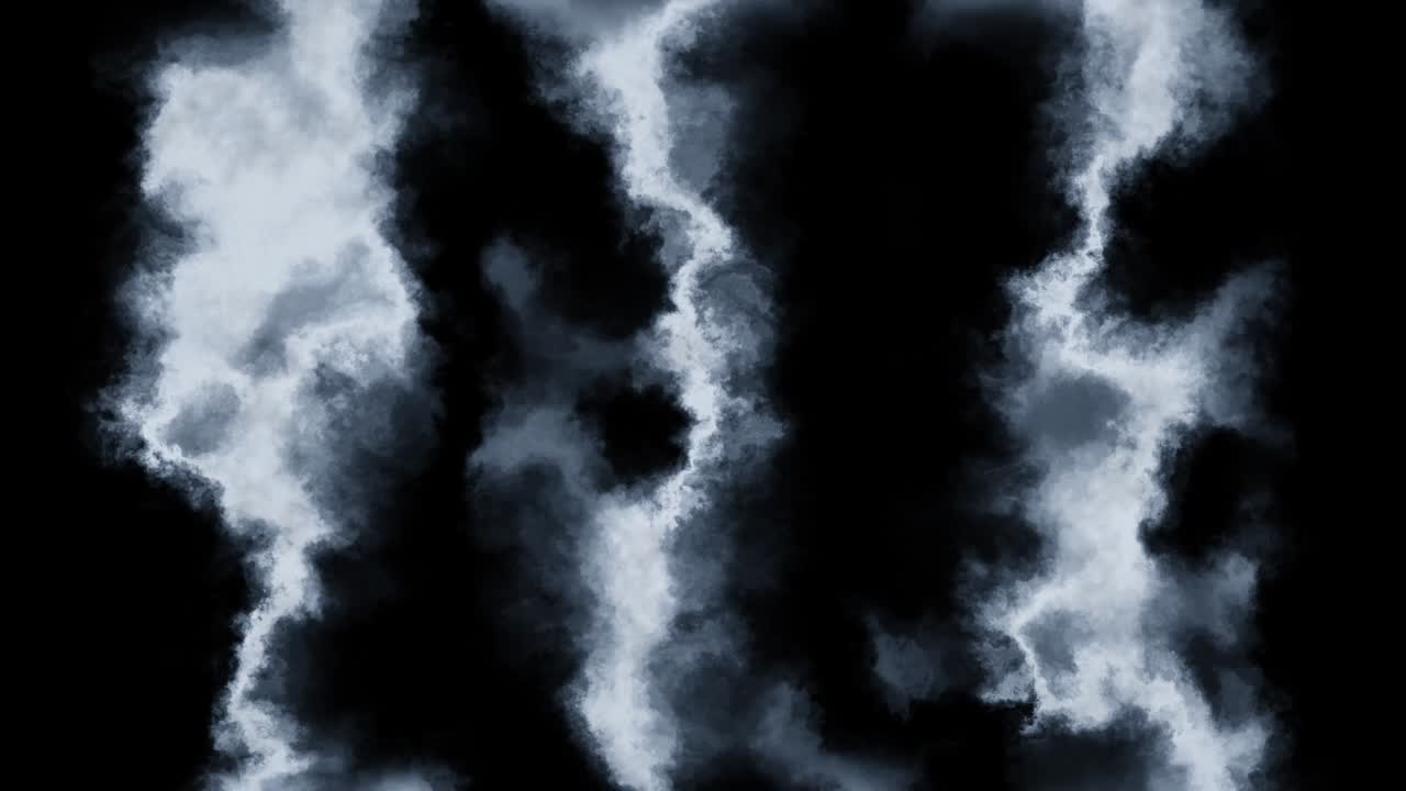 Nuvole bianche su sfondo nero in loop
