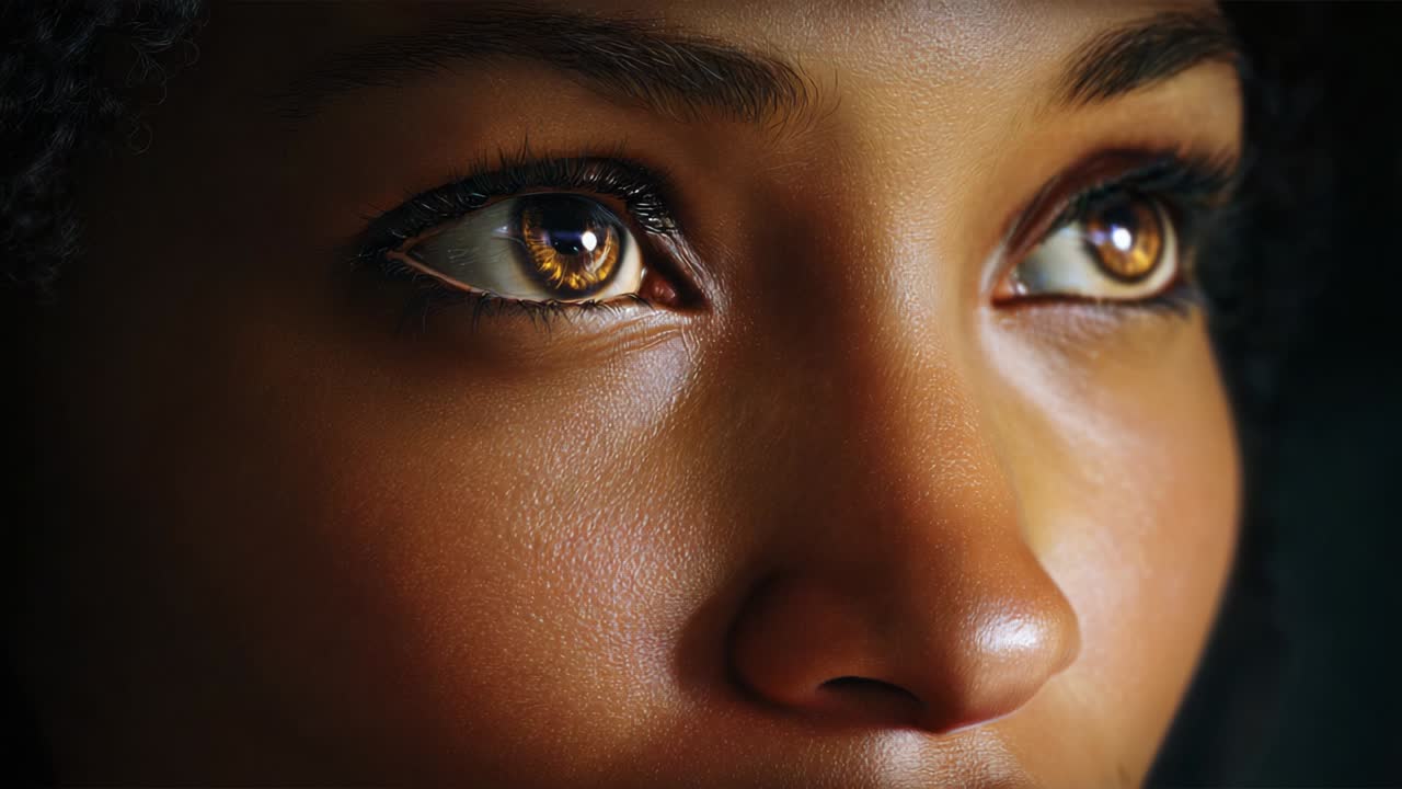 An Intimate Exploration of Expressions: A Close-up Journey Through the Beauty of Human Emotion Capturing the Depth of the Soul and Heart in Two Profound Frames, Evoking Reflection and Connection