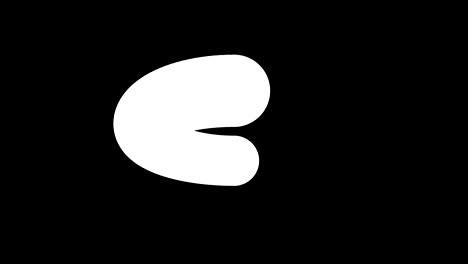 animation of white half ring rotating on a dark black background.