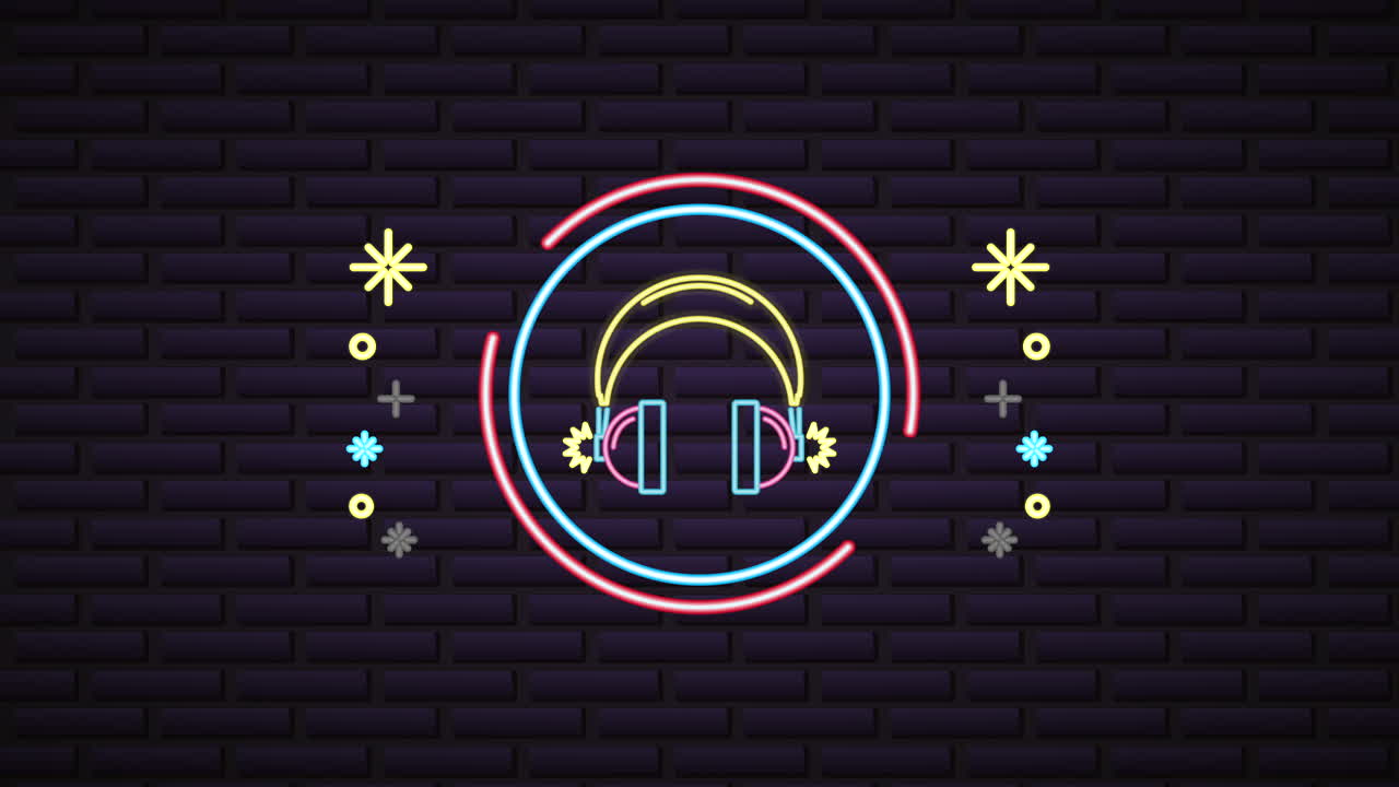 parete con etichetta karaoke a luce al neon