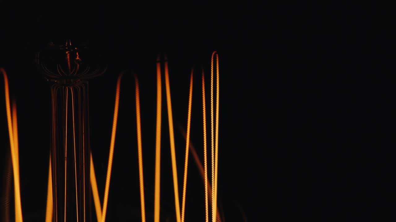 macro espiral vintage una lámpara incandescente edison prores hq 422 video de 10 bits