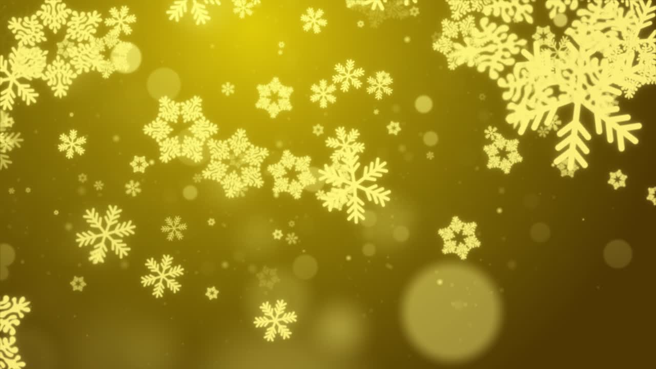Golden Snowflakes Background