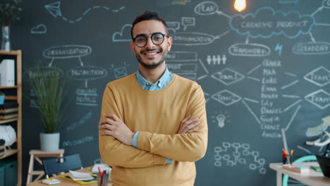 confident young professional in modern office